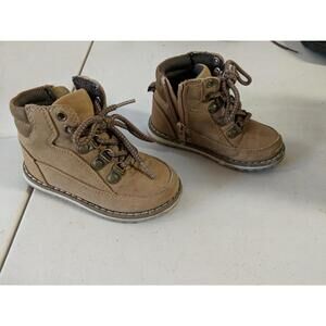 place kids Shoes Size - 6 kids brown side zip ~ bag386